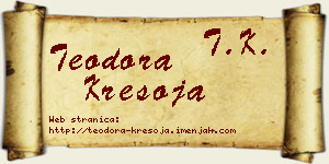 Teodora Kresoja vizit kartica